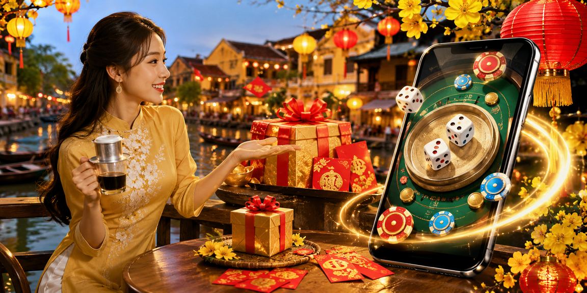Người dùng tại Hội An chơi Tài Xỉu trực tuyến tại quán cà phê buổi sáng