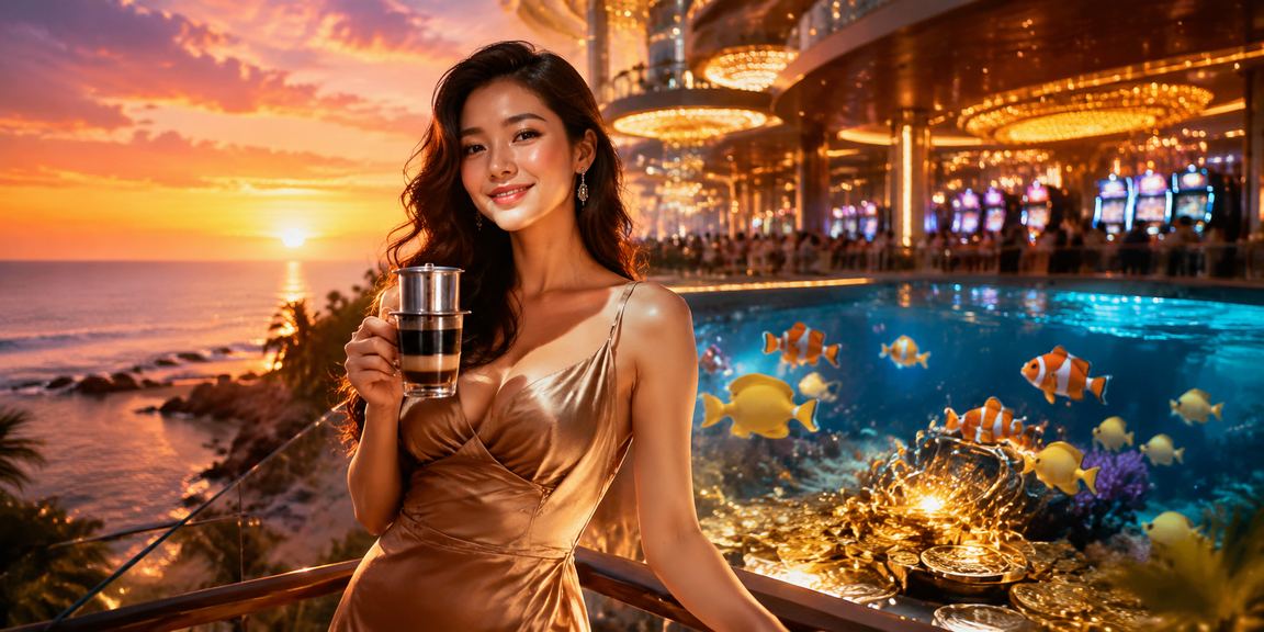 Người dùng Phú Quốc kiểm tra thông tin khuyến mãi VIP tại quán cà phê